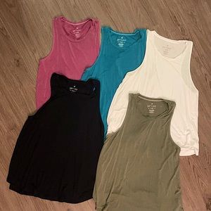 5 American Eagle Soft & Sexy tank tops size Medium